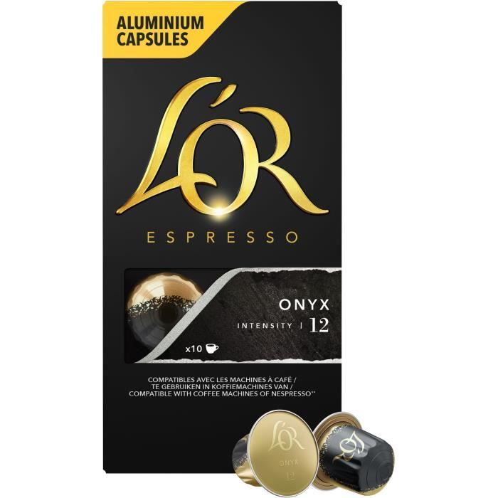 Café capsules L’Or Espresso Forza x10, en aluminium compatibles Nespresso