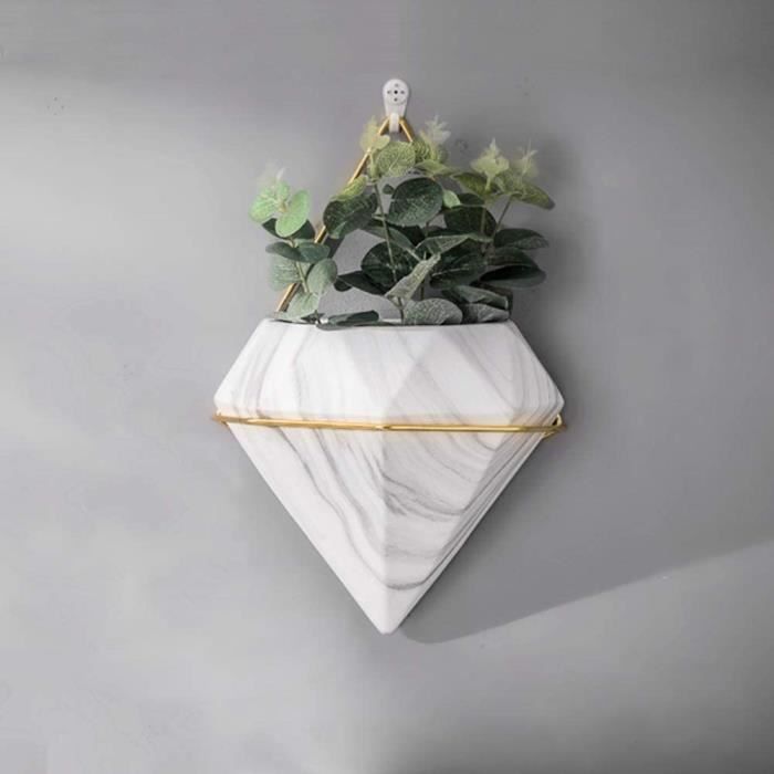 1PC Jardinière Suspendue Géométrique pour Décoration Forme de Diamant Planteur Murales Jardinières Murales Plante Succulent P 519