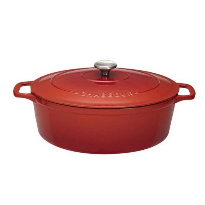 Chasseur - cocotte ovale en fonte émaillée 31cm rubis sublime - puc473158