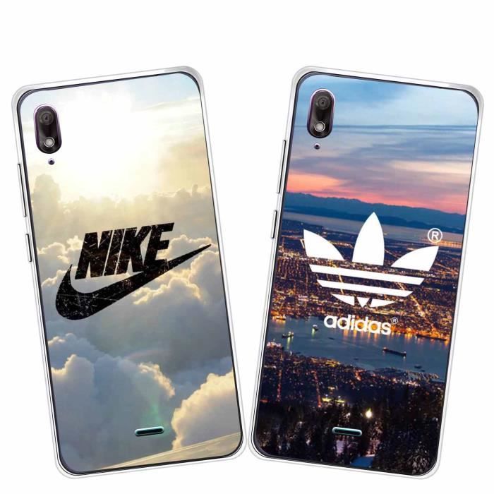 2 X Coque Wiko Jerry 3 Nike et Adidas Doux Souple TPU