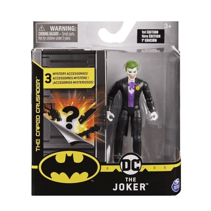 Coffret Figurine Le Joker 10 cm Avec 3 Accessoires Mystere - DC - Super Heros - Jouet Garcon