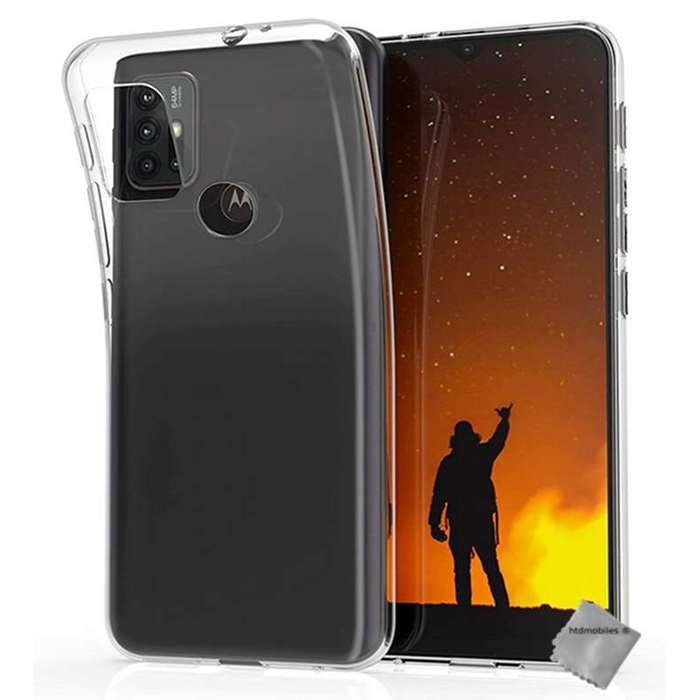Coque silicone gel fine pour Motorola Moto G10 - G30 + film ecran - TPU TRANSPARENT