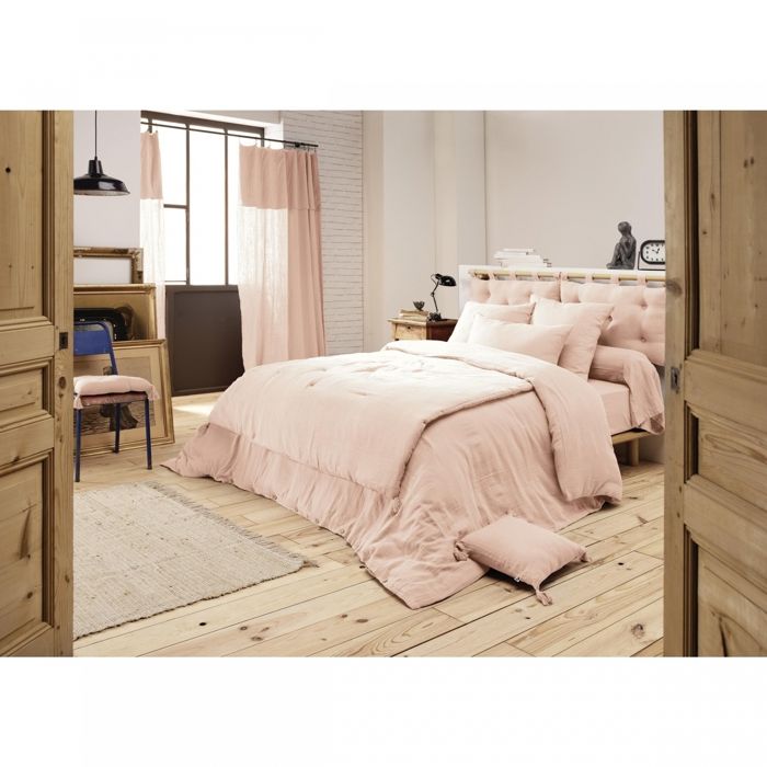 CDaffaires Housse de couette double gaze de coton 240 x 220 cm guimauve (pink) Rose