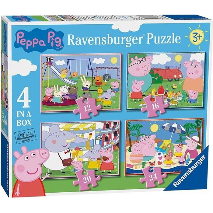 Ravensburger Peppa Pig 4 dans une boîte casse-tête (12, 16, 20, 24pc)