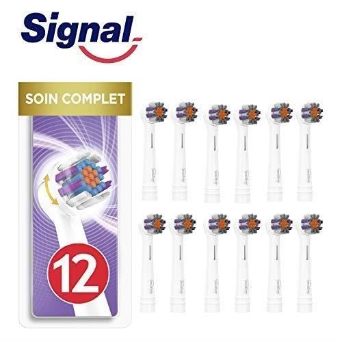 Signal Integral Brossettes Electriques Soin Complet, Compatibles Oral-B 12 Brossettes Electriques (Lot de 3x4 Brosset 6757581