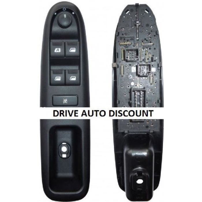 Contacteur bouton platine complète lève-vitres électrique conducteur Peugeot 406