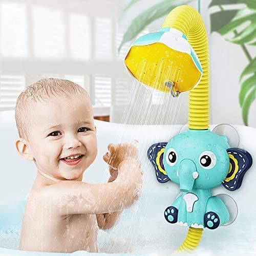 Jouet de bain avec arroseur éléphant mignon-pompe à eau automatique électrique avec arroseur de douche à main-jouet de bain jouet de