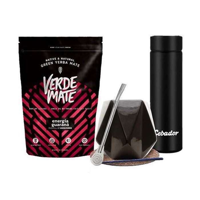 Kit d'accessoires Yerba Maté Guarana 0,5kg + Thermos à LED.