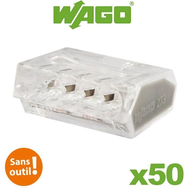 Pot de 50 bornes 5 entrées S273 WAGO