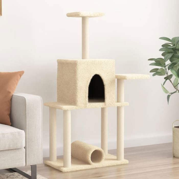 vidaXL Arbre à chat 153 cm Crème