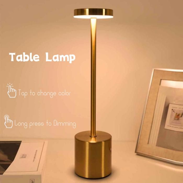 Lampe de Table LED tactile en métal Rechargeable Simple trois couleurs barre lumineuse dambiance créative décoration