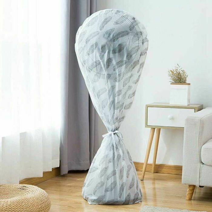 1pcs Antipoussire Ventilateur lectrique Housse de Protection pour Protger Ventilateur lectriquePlume couleurs multiples Largeight - Largeight