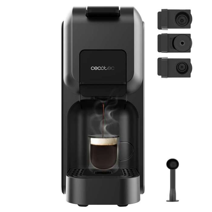 Cecotec Cafetière à Capsules Express Compacte FreeStyle Compact Black. 1350W 20 Bars Compatible avec Café Moulu Dolce Gusto - Cecotec