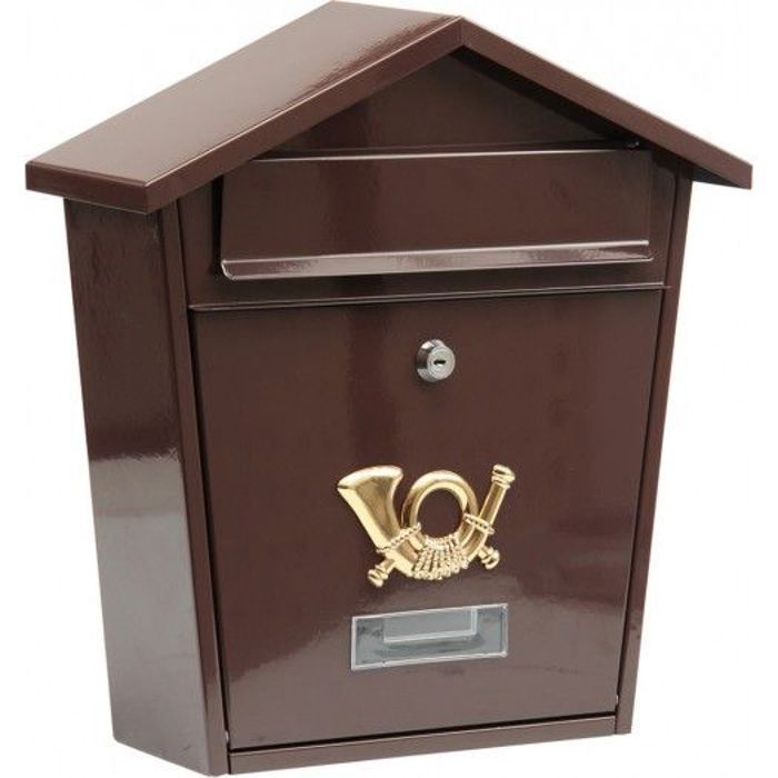 Boîte aux lettres - Vorel - 78582 - Acier allié - 380 x 320 x 105 mm - Marron