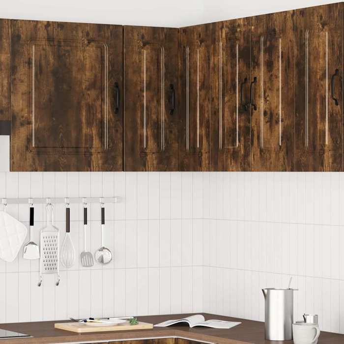 STAR - Meuble mural dangle de cuisine/Armoire haute Kalmar - chêne fumé LL333
