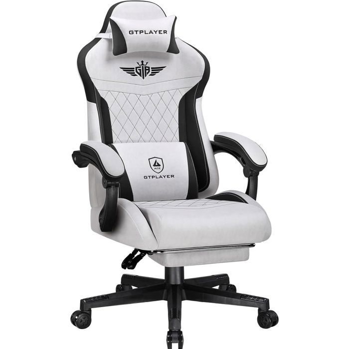 GTPLAYER Chaise Gaming Ergonomique Fauteuil avec Soutien lombaire 150kg en Tissu - vue 2