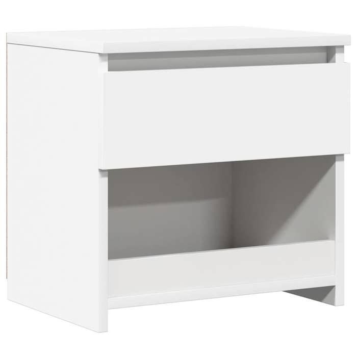 NEW Armoire de lit - Meuble de chevet - Blanc 40x30x39 cm - Aggloméré @5275@