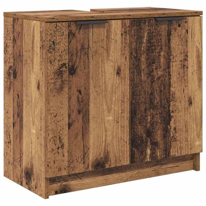 Armoire de salle de bain en bois - vidaXL - 645x335x59 cm - Bois dingénierie - Vieux bois - Rangement efficace
