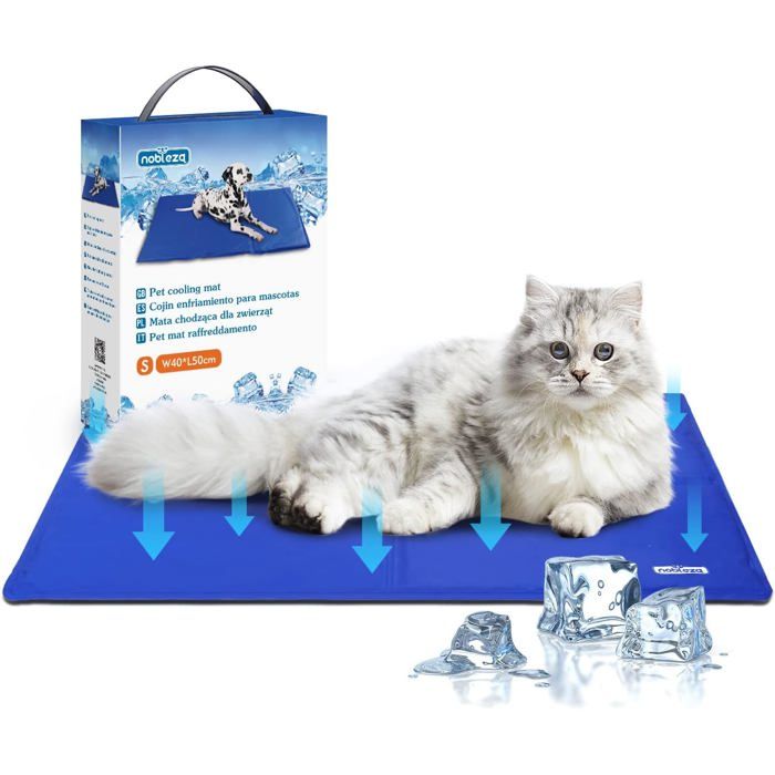 Nobleza Tapis de Refroidissement pour ChatsChien et Animaux DomestiquesTapis de Gel Non ToxiqueRésistant Aux Rayures 50 * 40cm