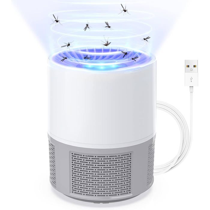 Lampe anti-moustique USB tueur insectes silencieux intérieur extérieur