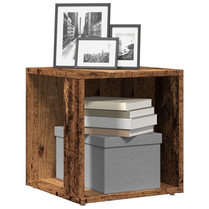 Table basse de salon (1 pc) - Petit Table dappoint - bois dingénierie - vieux bois - 33 x 33 x 34 cm@bol75i Table basse de salon (1 pc) - Petit Table dappoint - bois dingénierie - vieux bois - 33 x 33 x 34 cm@bol75i