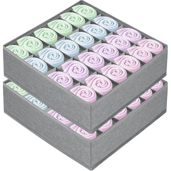 Organisateur de Tiroir Pliable Non-tissé 24 Cellules Tiroir Organisateur Boîte Rangement Vetement Lavable Lt ORGANISATEUR DE TIROIR