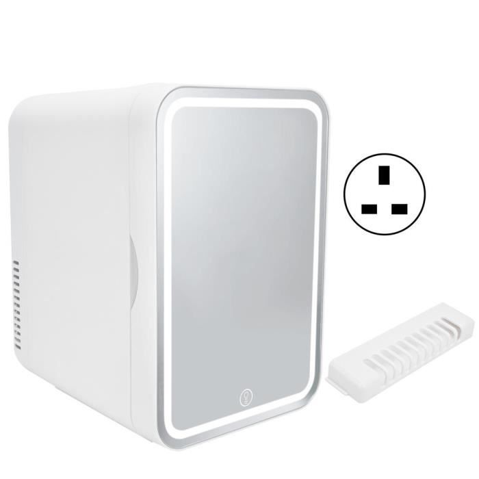 Mini Frigo 10L GOPLUS Avec Miroir LED - Mode Froid/chaud (-5°C à 50°C), Silencieux, Pour Chambre Ou Voiture
