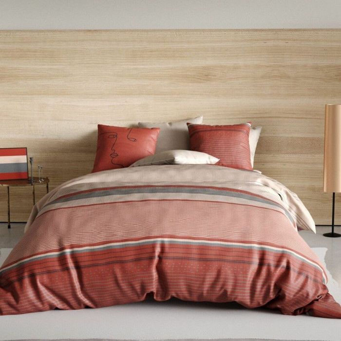 Parure De Draps 100% Coton Motif Alpes – Douce, Respirante, Taille 90x190 à 160x200 Cm