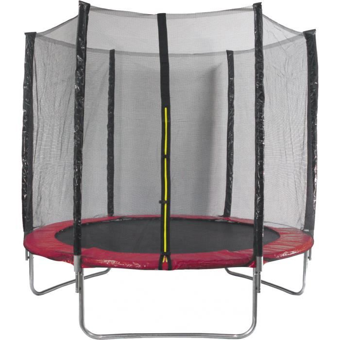 AMIGO trampoline avec filet de sécurité gris 244 cm 