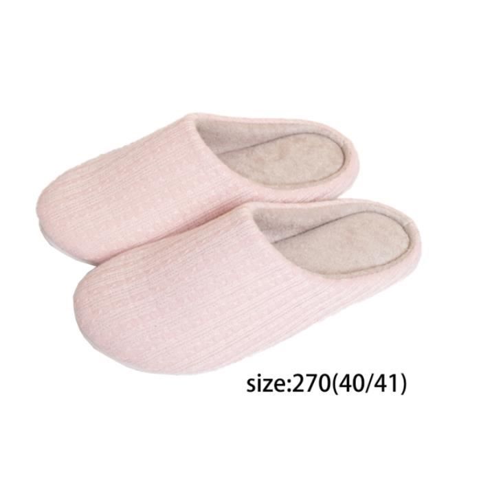 Pantoufles Femme En Mousse Mémoire - Doublure Peluche Chaude - Antidérapantes Et Légères Pour La Maison