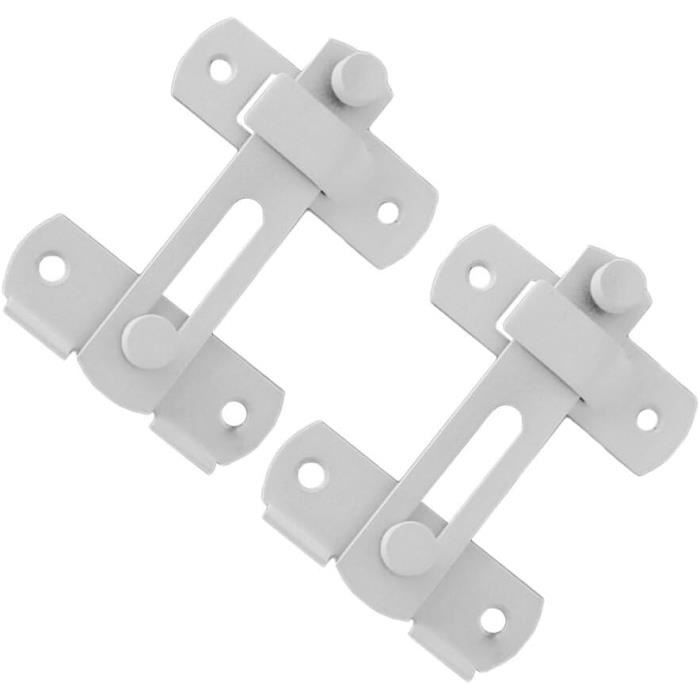 Sheryl&Rain Lot De 2 Moraillons De Porte Cadenas Acier Inoxydable Noir - 4 Et 5 Pouces, Fermoirs De Sécurité Pour Portes Extérieures, Placards Et Garages