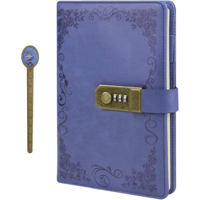 Carnet Notes Sécurisé Journal Intime Avec Serrure à Code - Format A5, Cuir PU, 200 Pages - Idéal école, Bureau, Cadeau Journal Avec Cadenas Carnet Notes Sécurisé Journal Intime Avec Serrure à Code - Format A5, Cuir PU, 200 Pages - Idéal école, Bureau, Cadeau Journal Avec Cadenas