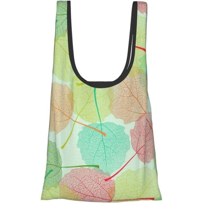 APOOONS Lot de 3 Sacs de Courses Pliables et Réutilisables 50x48c - Fourre-tout avec Pochette