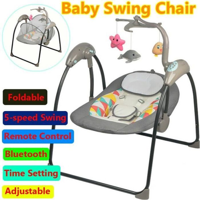 Balancelle Bebe Electrique Musical Prise Eu Usb 5 Vitesses 5 Points Harnais Avec 3 Jouets Moustiquaire Cdiscount Puericulture Eveil Bebe