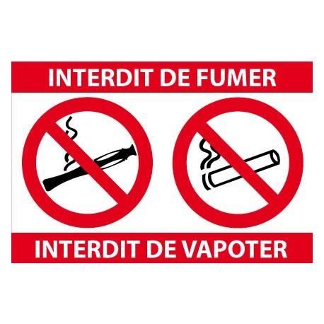 interdiction interdit fumer Vapoter logo 3635 autocollant adhésif sticker - Taille : 4 cm