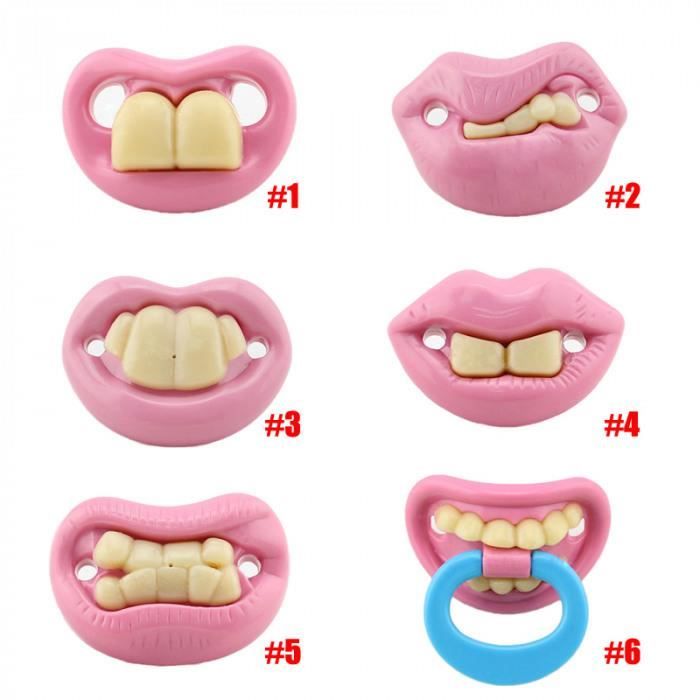 Version Style 6 Sucette Bebe Drole Grande Bouche Levres Roses Et Dents De Male Mamelon En Silicone Mignonne Moche S7jn 34 Cdiscount Puericulture Eveil Bebe