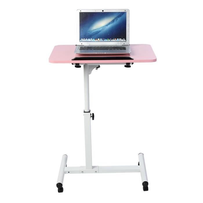 Bureau D Ordinateur Portable 64 88cm Hauteur Reglable A Roulettes Amovible Multifonctions Avec Canape Lit Rose Achat Vente Bureau Bureau D Ordinateur Portabl Soldes Sur Cdiscount Des Le 20 Janvier Cdiscount