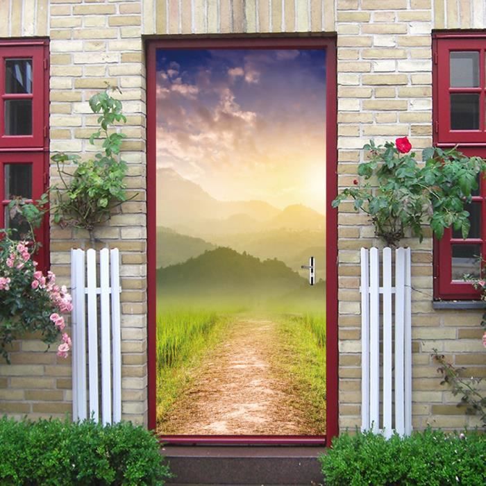 Autocollant Mural 3D Amovible Beautyjourney - Décoration Fenêtre Et Porte - Blanc - Décor Déco Adhésif