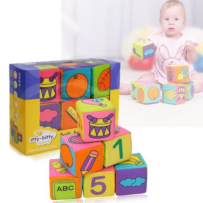 6 Piece Cube En Tissu Bebe Multifonction Jeude Cubes Pour Bebe Premier Age Eveil Cdiscount Jeux Jouets