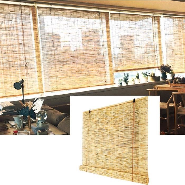 Store Enrouleur Bambou Rideaux en Roseau Store Extérieur en Bois