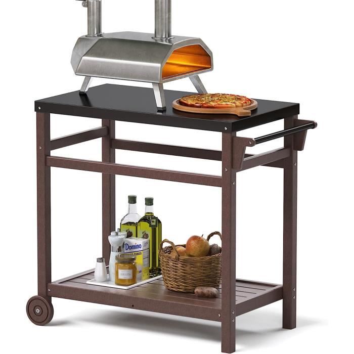 Chariot Extérieure pour Barbecue, Dessertes pour Plancha de Jardin