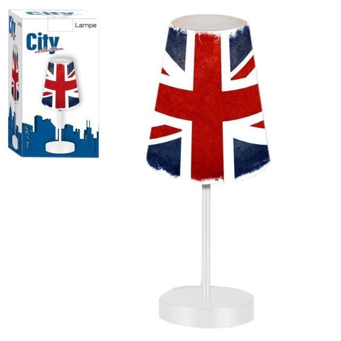 Lampe London Union Jack Lampe Avec Abat Jour Londres Uk Cadeau Deco Londres Ou London Luminaire Original Achat Vente Lampe London Union Jack L Cdiscount