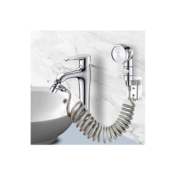 Ensemble Pommeau Douche pour Lavabo Douchette Adaptable sur Robinet Flexible de Robinet de Cuisine,Douchette de Salle de Bain Parfait pour Laver les Cheveux ou Nettoyer Animaux de Compagnie Ensemble Pommeau Douche pour Lavabo Douchette Adaptable sur Robinet Flexible de Robinet de Cuisine,Douchette de Salle de Bain Parfait pour Laver les Cheveux ou Nettoyer Animaux de Compagnie