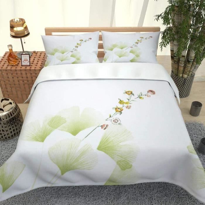 Housse de Couette double 200x200 Plantes tropicales feuilles de palmier