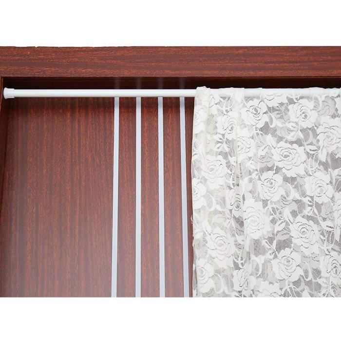Rail à Rideau Adhésif En Aluminium - Montage Sans Perçage - Poulies Silencieuses - Pour Séparation De Pièce (100 Cm)