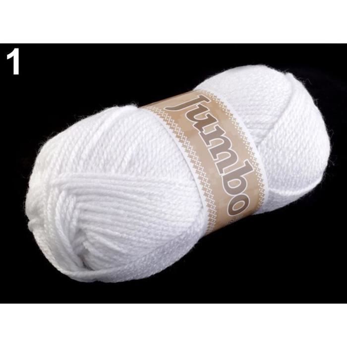 Blanc du Fil à Tricoter 100 g Jumbo 1pc 900 Broderie Mercerie, Tricot Crochet