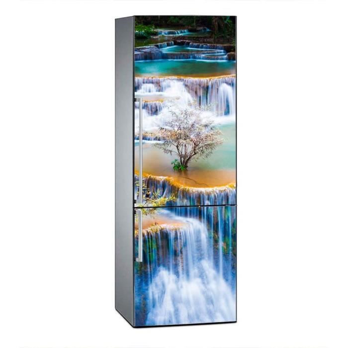 Stickers autocollants pour frigo Oedim - Vinyle pour frigo Cascade Huay Mae KHA Min 185 x 60 cm | Adhésif Durable et éco 97221