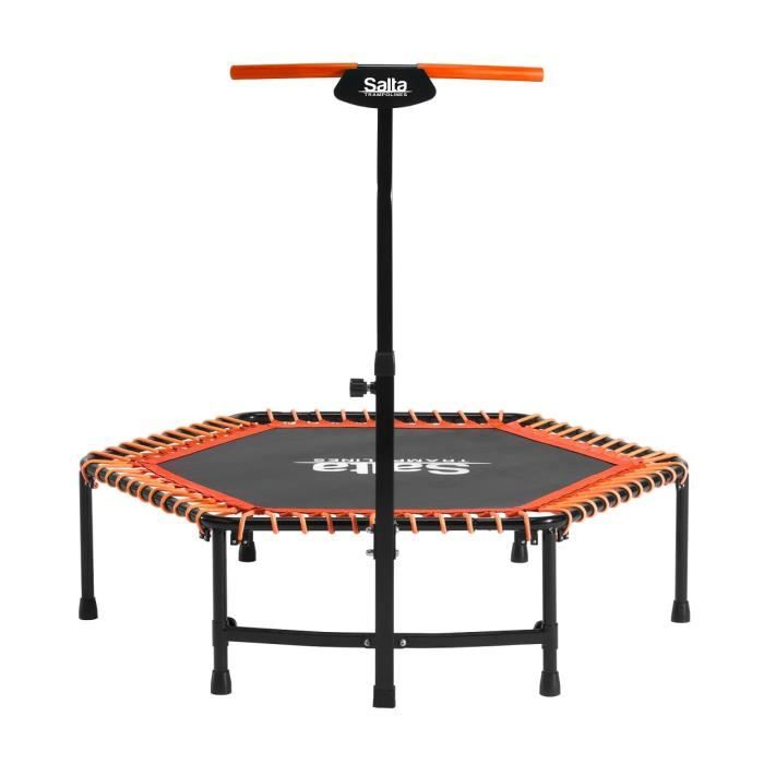 Trampoline Fitness - Salta - Ø 128 cm - Poignée amovible et réglable - Orange
