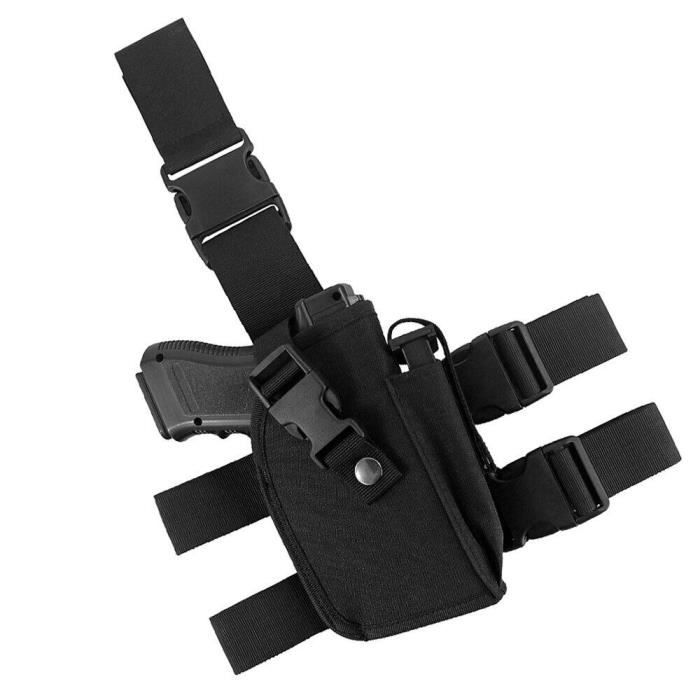 NOIR 2 - Étui pour pistolet à cuisse tactique, étui pour pistolet à bras  droit Airsoft avec pochette à Magazi - Cdiscount Sport