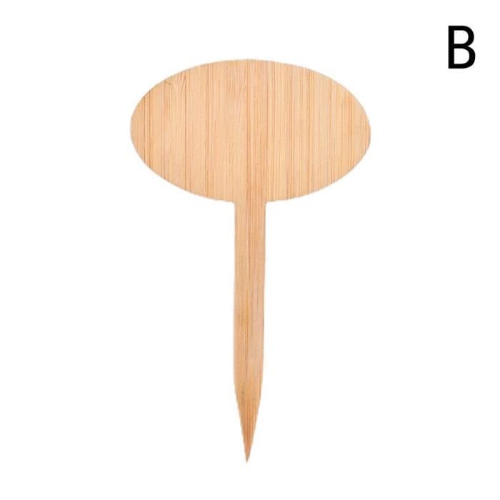 Étiquettes De Plantes En Bambou De Type T 10x6cm, étiquettes écologiques De Fleurs En Bois, De